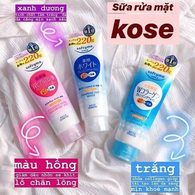 Sữa Rửa Mặt Và Tẩy Trang Kosé Softymo 2in1 220g