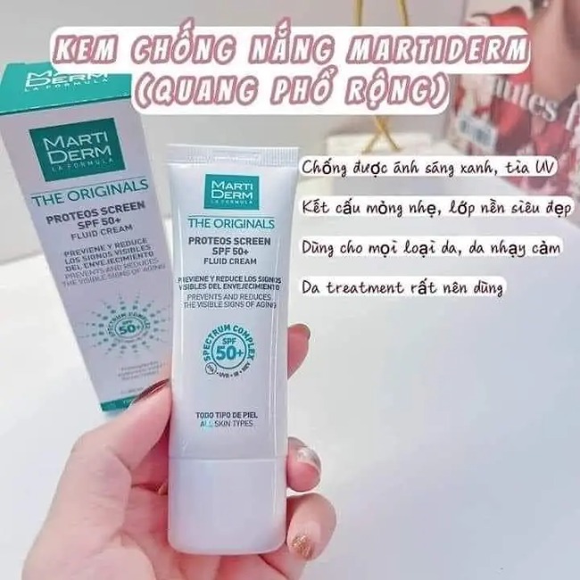 HLK Kem Chống Nắng Dưỡng Ẩm MartiDerm The Proteos Screen SPF50+ 40ml_Tây Ban Nha