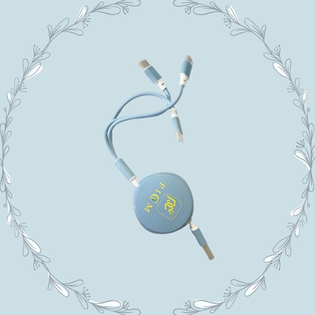 Dây Sạc/ Cáp Rút Kéo Picom 3in1
