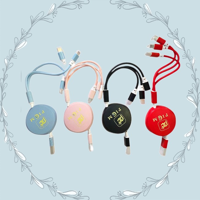 Dây Sạc/ Cáp Rút Kéo Picom 3in1