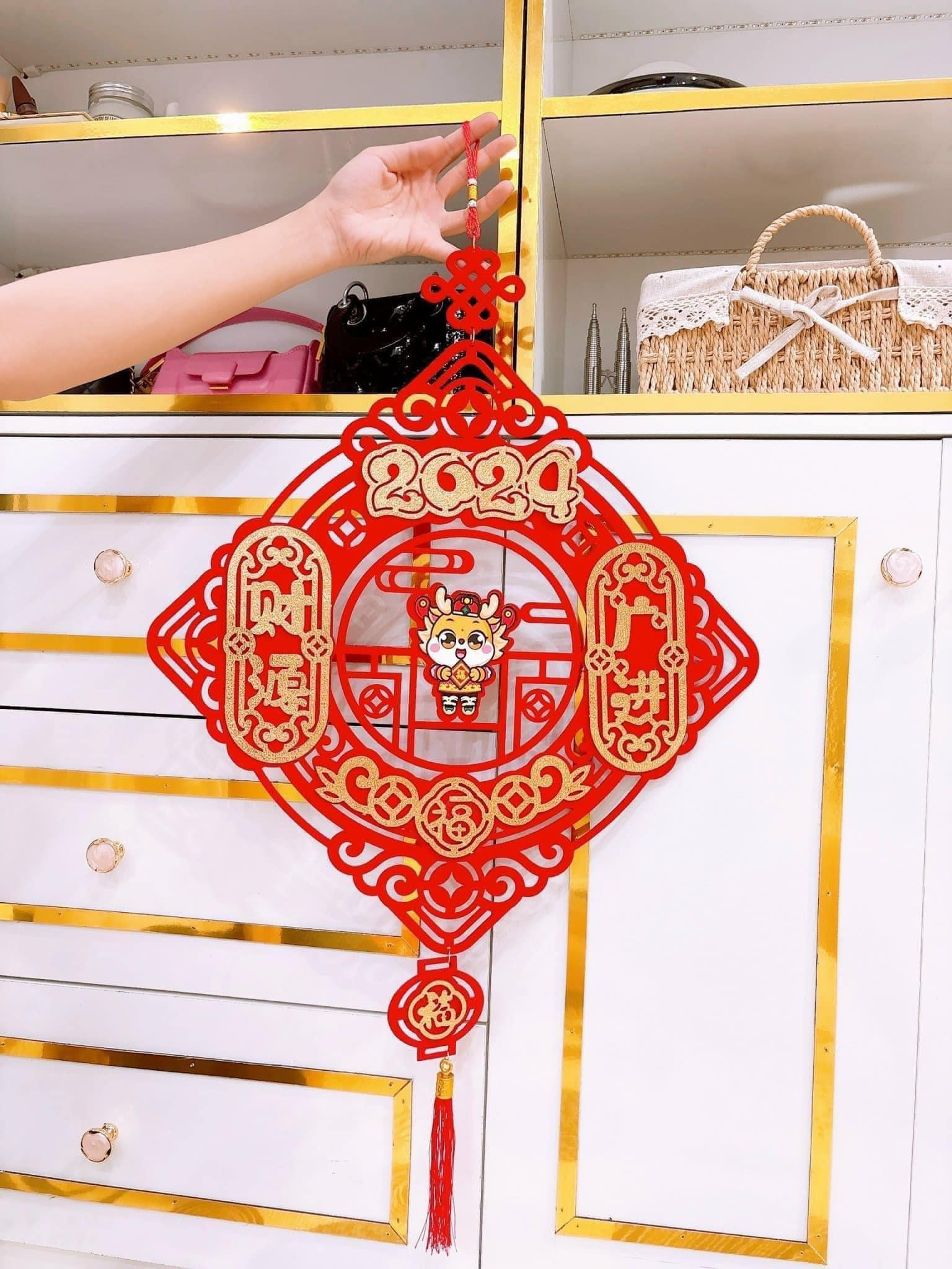 Dây liễng treo rồng vuông, tròn trang trí Tết