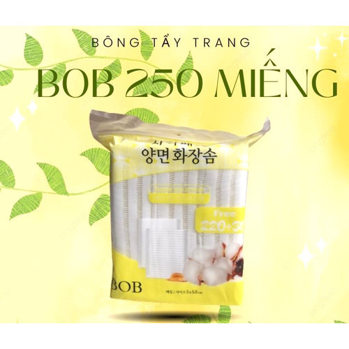 Bịch 250 miếng bông tẩy trang Bob G