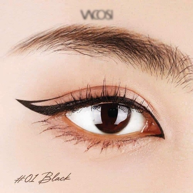 HLK Bút kẻ mắt nước Vacosi 24h không lem Hàn Quốc#01-Đen