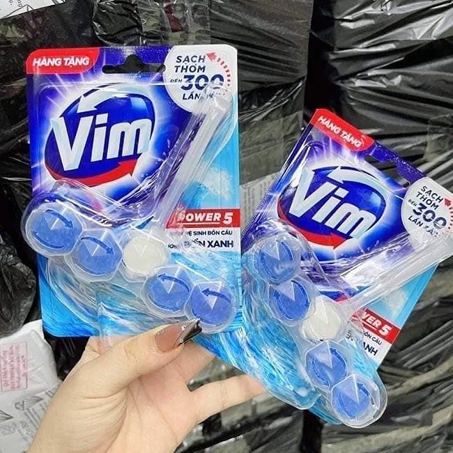 B8.12 Viên tẩy sạch khuẩn bồn cầu hương chanh thơm mát Vim power G