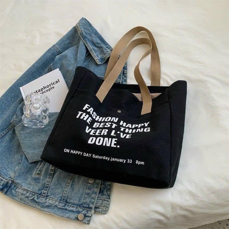 Túi đeo chéo nữ vải canvas chống bụi Fashion Happy