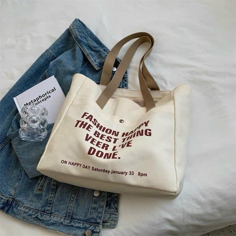 Túi đeo chéo nữ vải canvas chống bụi Fashion Happy