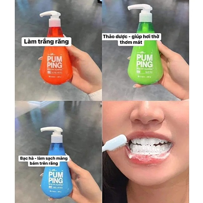 Kem đánh răng Perioe Pum Ping Hàn Quốc 285g