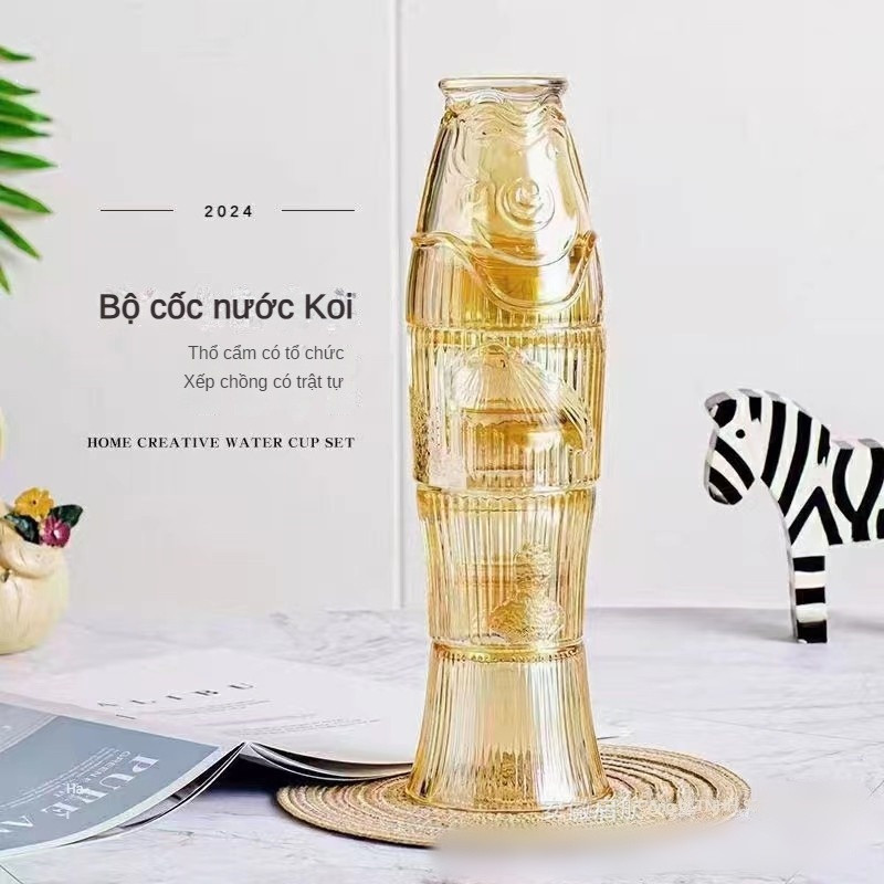 Bộ 4 ly xếp hình cá chép LYLM-L4