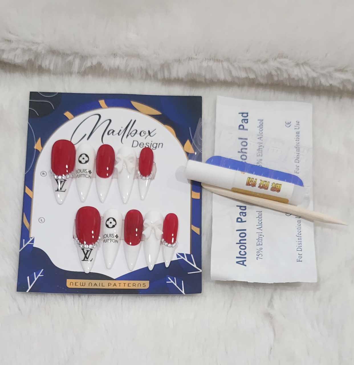 Bộ 10 m.óng ta.y gi.ả nhọn mẫu mới kèm keo dán