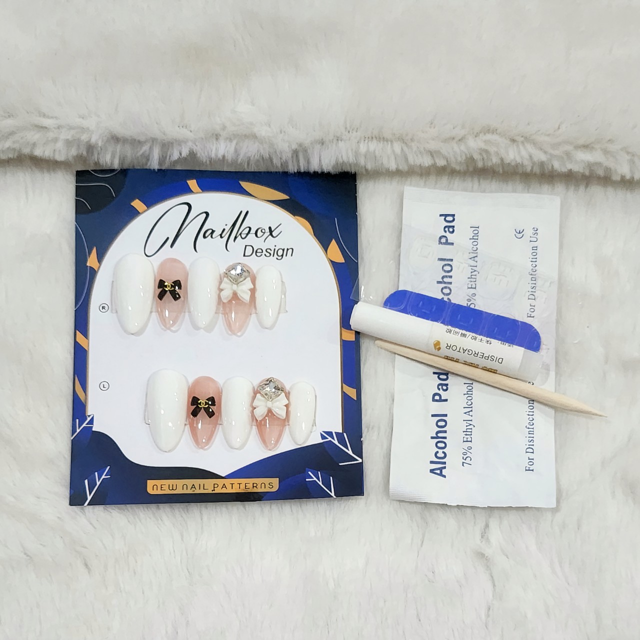 Bộ 10 m.óng ta.y gi.ả nhọn mẫu mới kèm keo dán