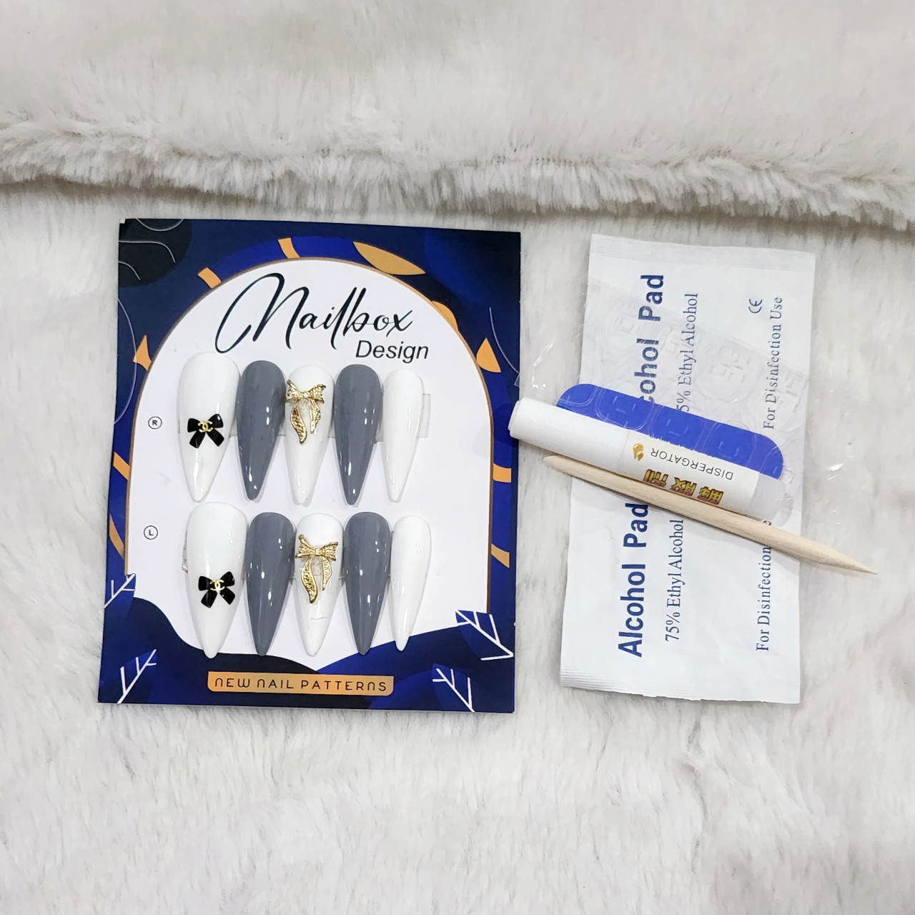 Bộ 10 m.óng ta.y gi.ả nhọn mẫu mới kèm keo dán