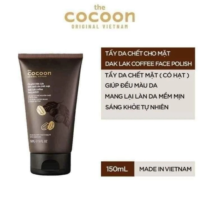 Tẩy tế bào chết cà phê The Cocoon Original Soft&radiant Skin 150ml