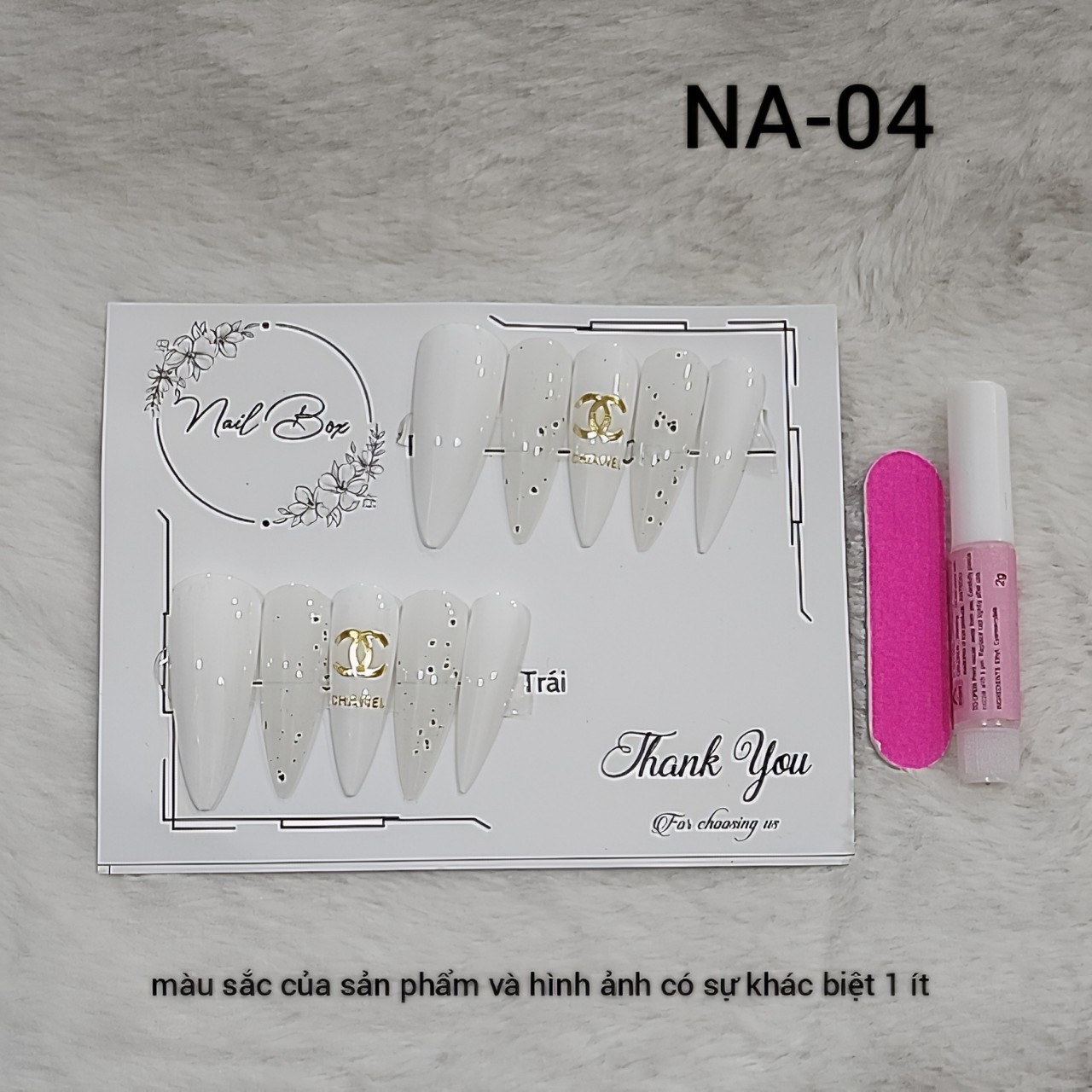 Bộ 10 m.óng ta.y gi.ả nhọn mẫu mới kèm keo dán