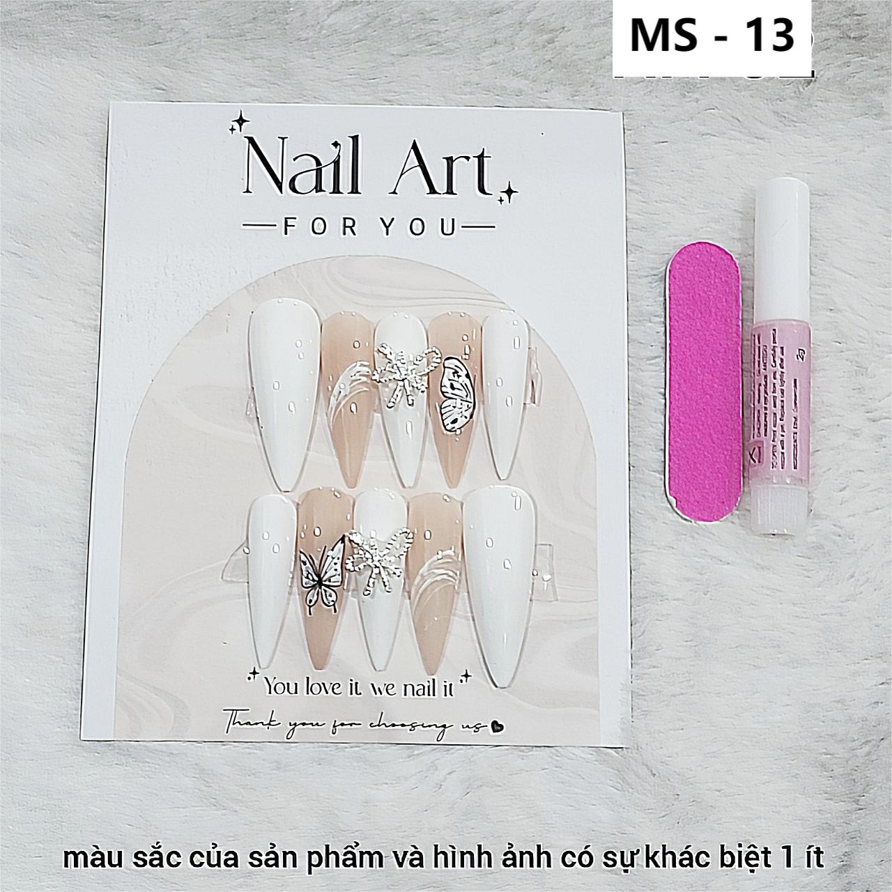 Bộ 10 m.óng ta.y gi.ả nhọn mẫu mới kèm keo dán