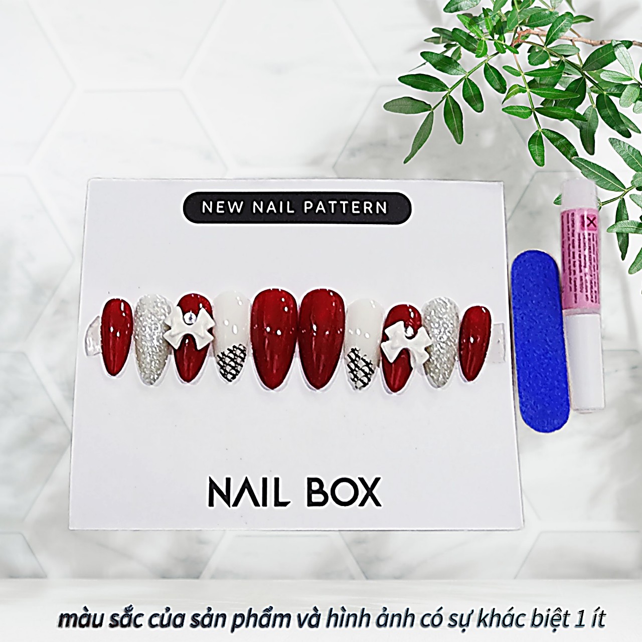 Bộ 10 m.óng ta.y gi.ả nhọn mẫu mới kèm keo dán