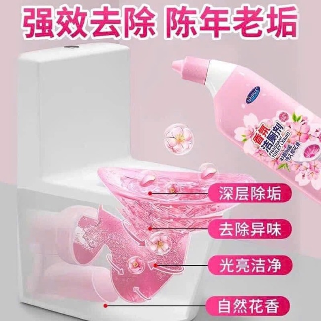 Bình Tạo Bọt Tẩy Rửa Vệ Sinh Toilet  Hương Hoa Anh Đào HABIUS 500ml