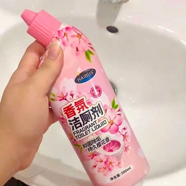Bình Tạo Bọt Tẩy Rửa Vệ Sinh Toilet  Hương Hoa Anh Đào HABIUS 500ml