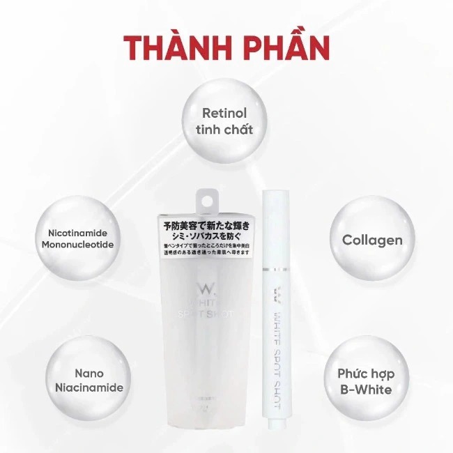{S-T}Kem dưỡng trắng da trị đốm, thâm nám W.White Spot Shot 4ml