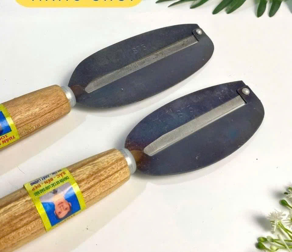 TB. Dao Gọt 2 Lưỡi Cán Gỗ Tuấn Ngọc 25cm