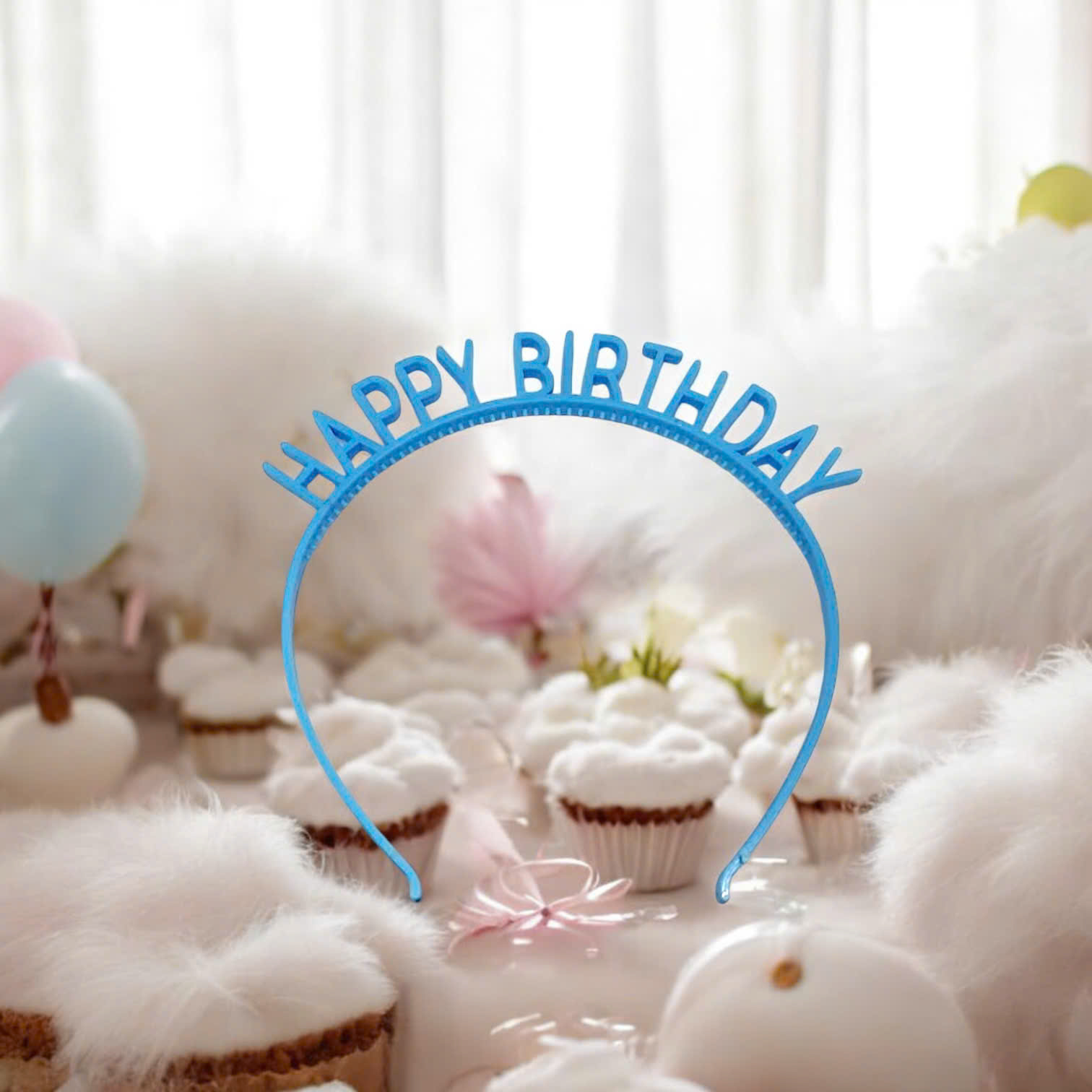 Bờm tóc hình chữ Happy birthday