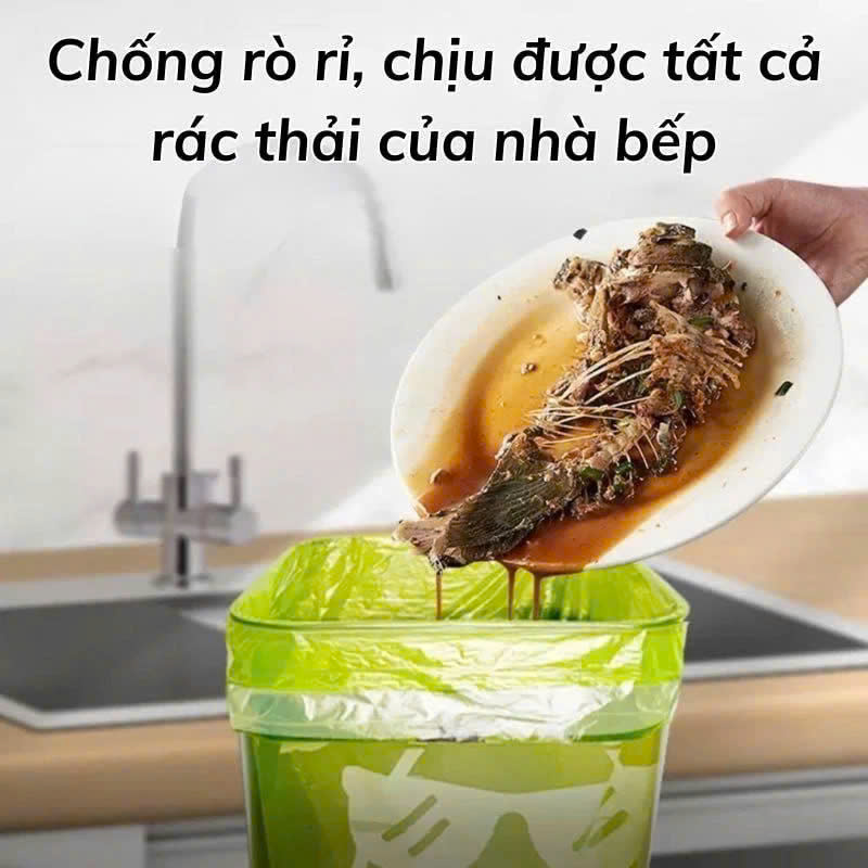 Cuộn 50 túi rác ngải cứu đuổi côn trùng 45x45cm