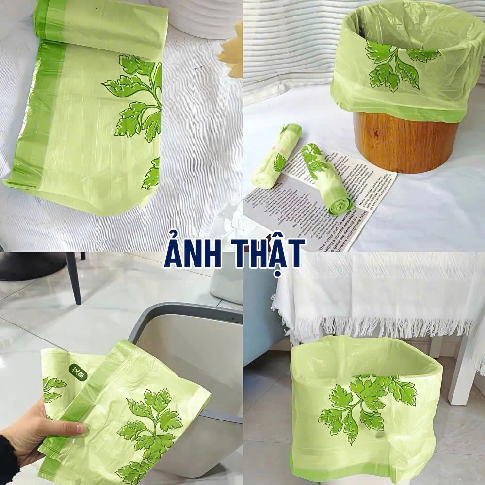 Cuộn 50 túi rác ngải cứu đuổi côn trùng 45x45cm