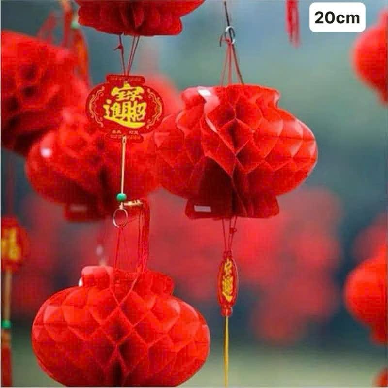 Lồng đèn tổ ong trang trí Tết size 20cm