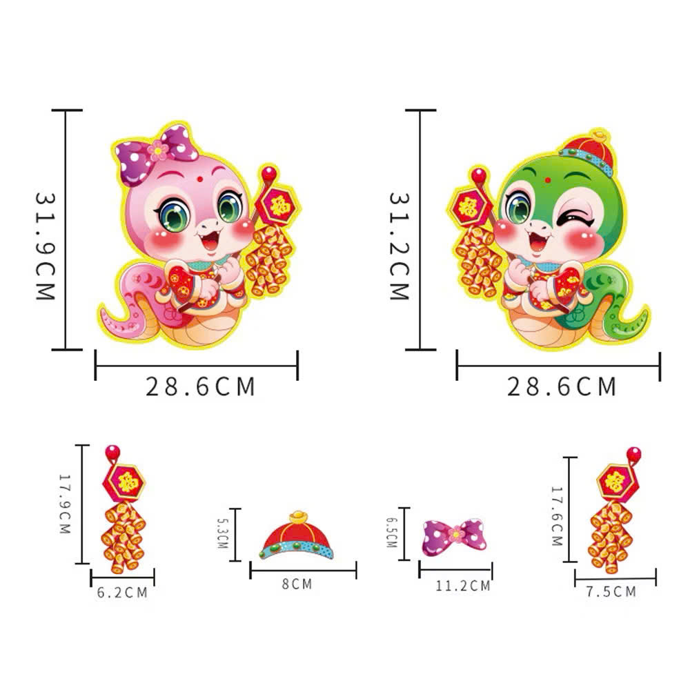 Sét 2 hình rắn trang trí tết 2015