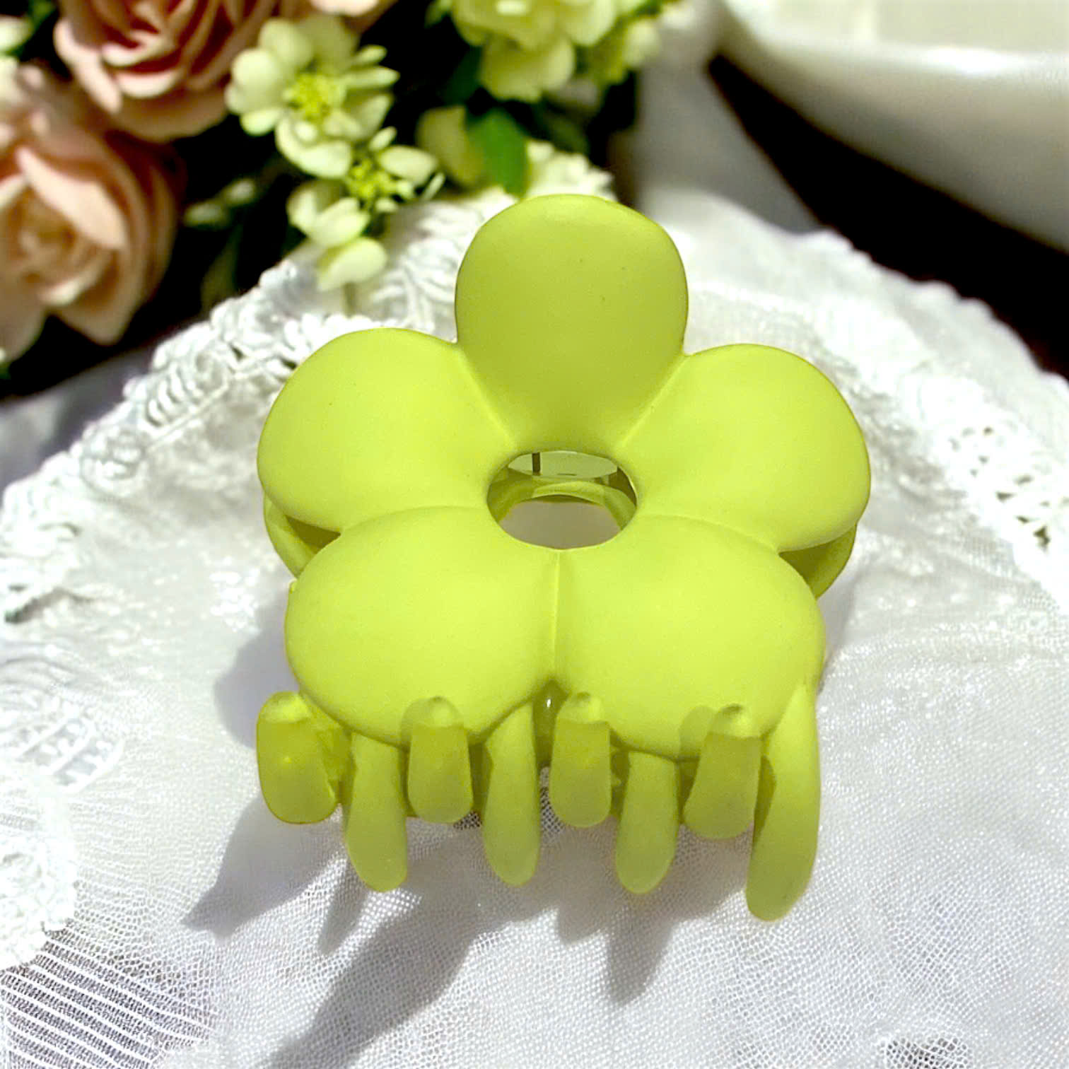 T5.Kẹp tóc hình hoa dễ thương 6,6cm
