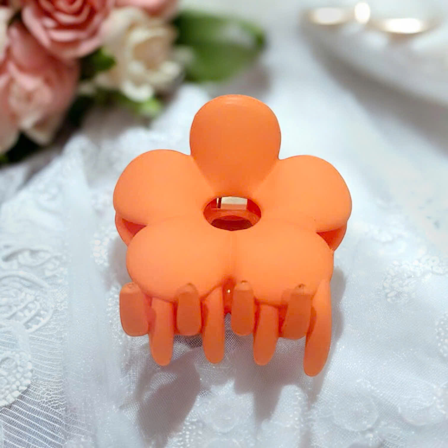 T5.Kẹp tóc hình hoa dễ thương 6,6cm