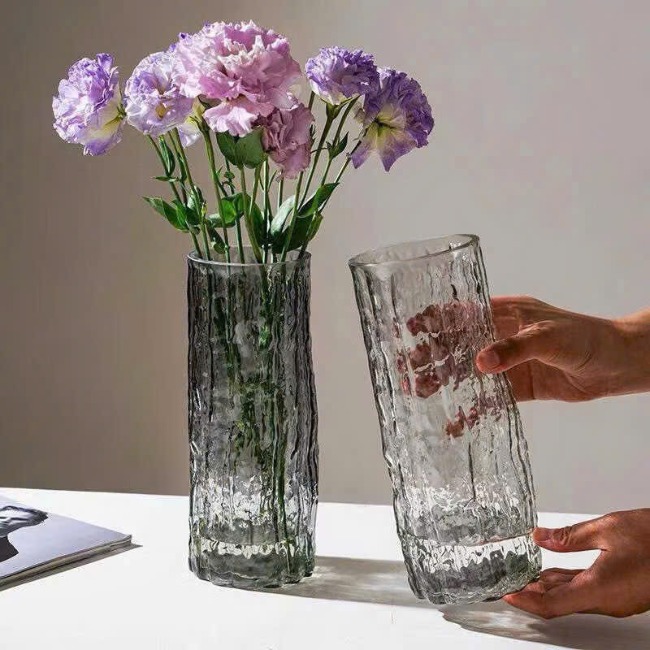 S3. Bình Hoa Trụ Hình Vân Sóng Nước 25x9,5cm