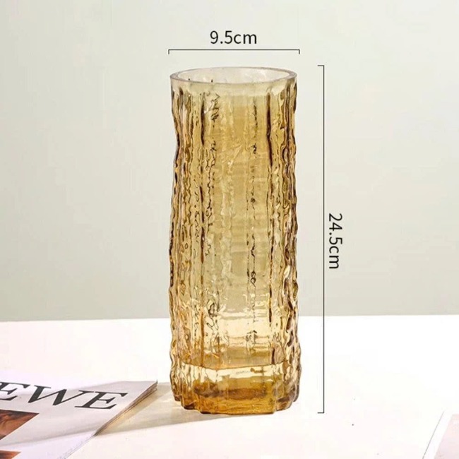 S3. Bình Hoa Trụ Hình Vân Sóng Nước 25x9,5cm