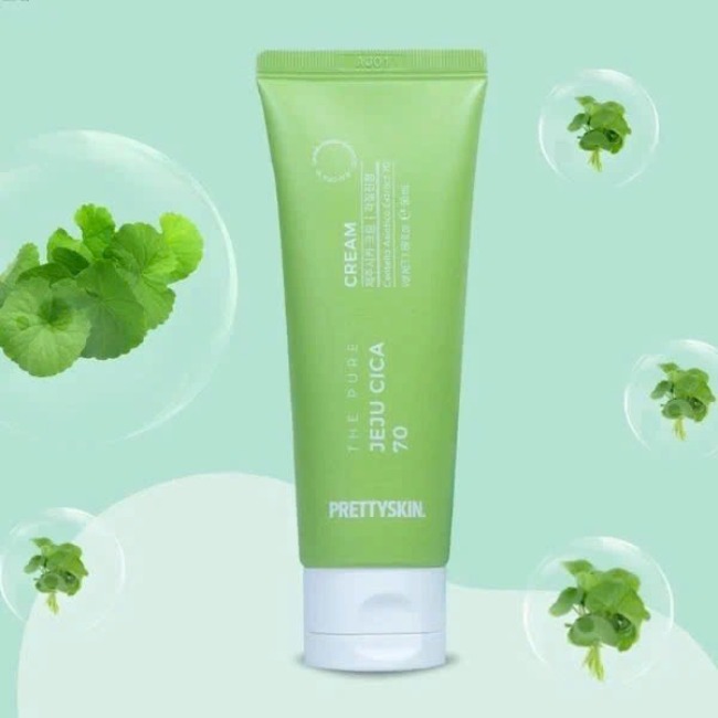 {S-T}Kem dưỡng làm dịu da chiết xuất rau má PrettySkin The Pure Jeju Cica 70 Cream 50ml