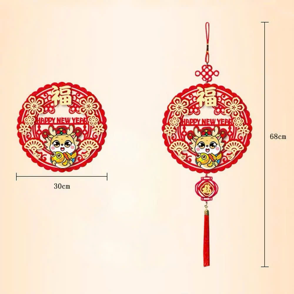 Dây liễng treo rồng tròn trang trí Tết