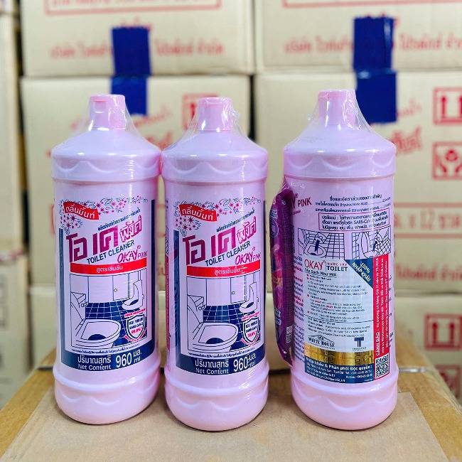 SKG3. Nước Tẩy Rửa Siêu Mạnh Toilet Okay Thái Lan 960ml