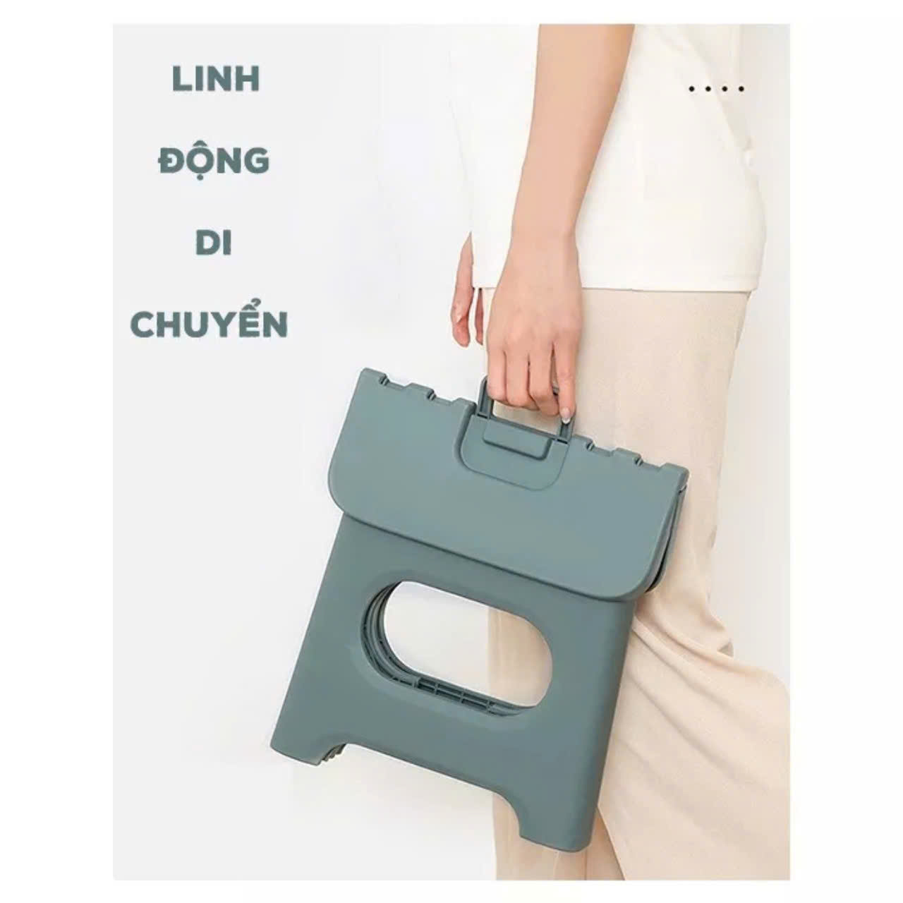 Ghế gấp mini có móc treo tiện lợi Hokori 17,5x 21x 16,5cm.