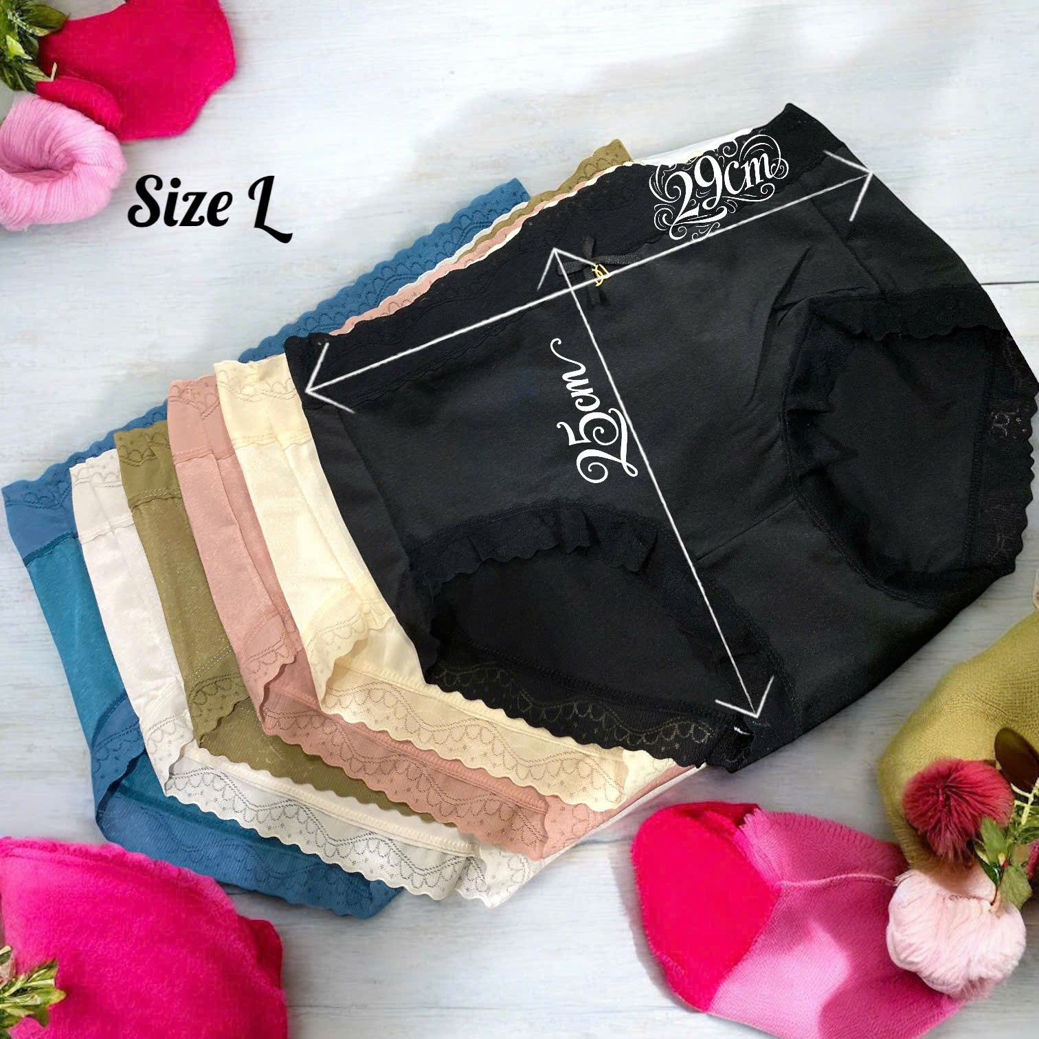 {China}Quần chip ren size L nhiều màu giao ngẫu nhiên
