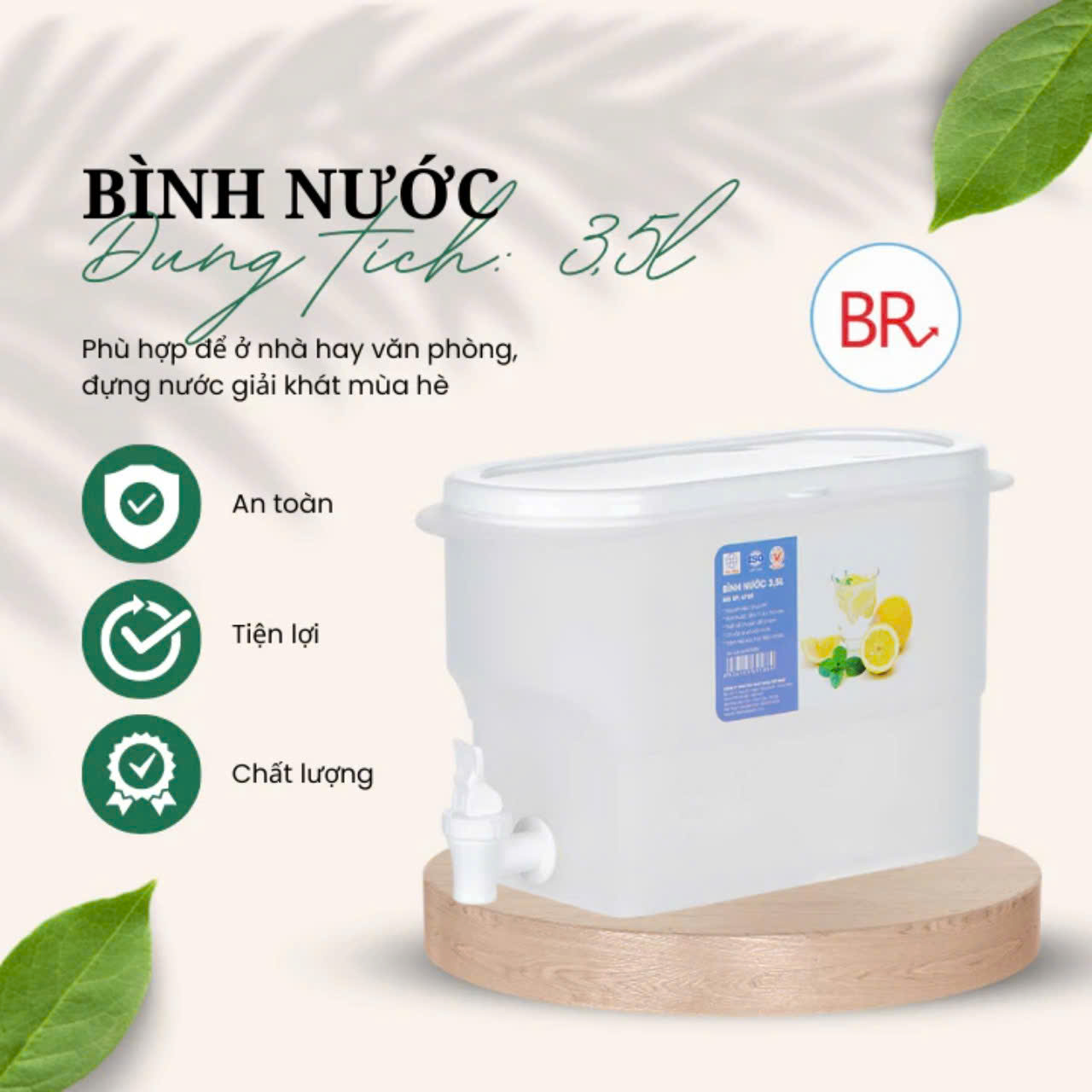 Bình nước có vòi Việt Nhật 3,5L