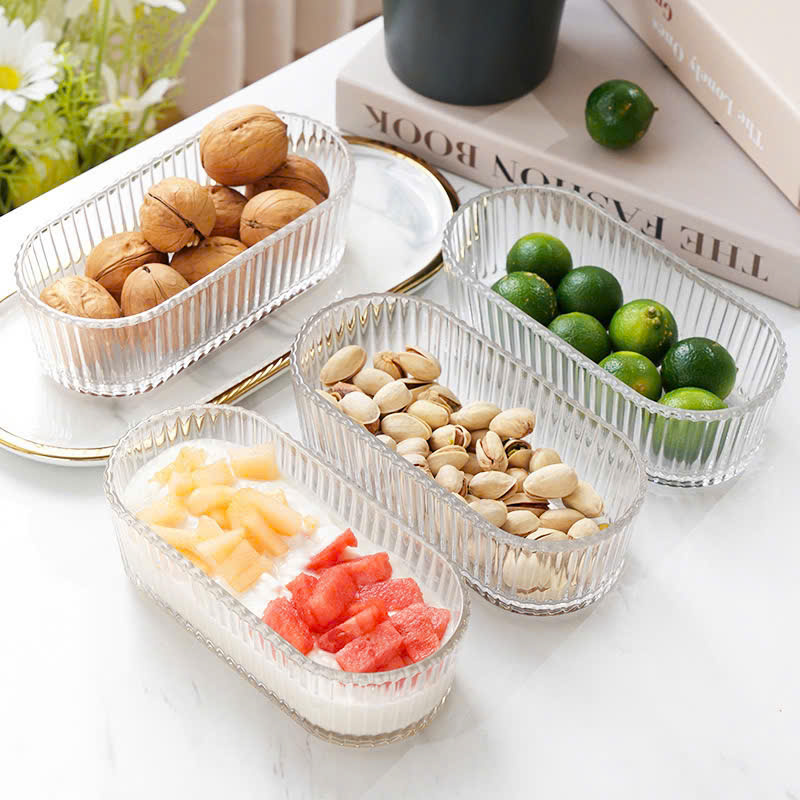 Thố mứt thuỷ tinh bầu dục siêu sangg 17x5x7,5cm