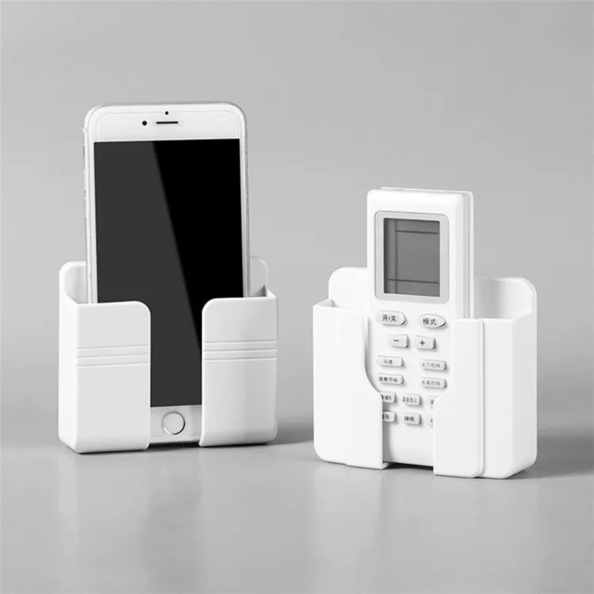 Sét 2 Kệ Dán Tường Giá Đỡ Sạc Điện Thoại, Điều Khiển 10x8,5cm