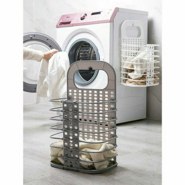 Giỏ treo quần áo treo đồ đa năng gấp gọn tiện lợi 47x28x17 cm