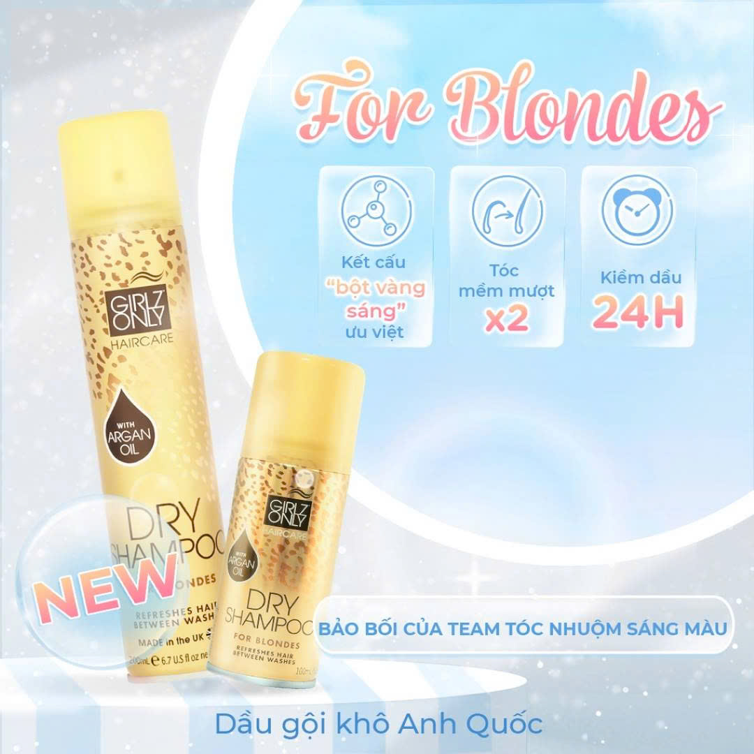 B3. Dầu Gội Khô Girlz Only Dry Shampoo 200ml