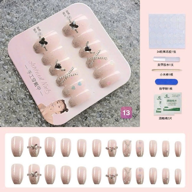 Set 24 móng đính đá kiểu keo