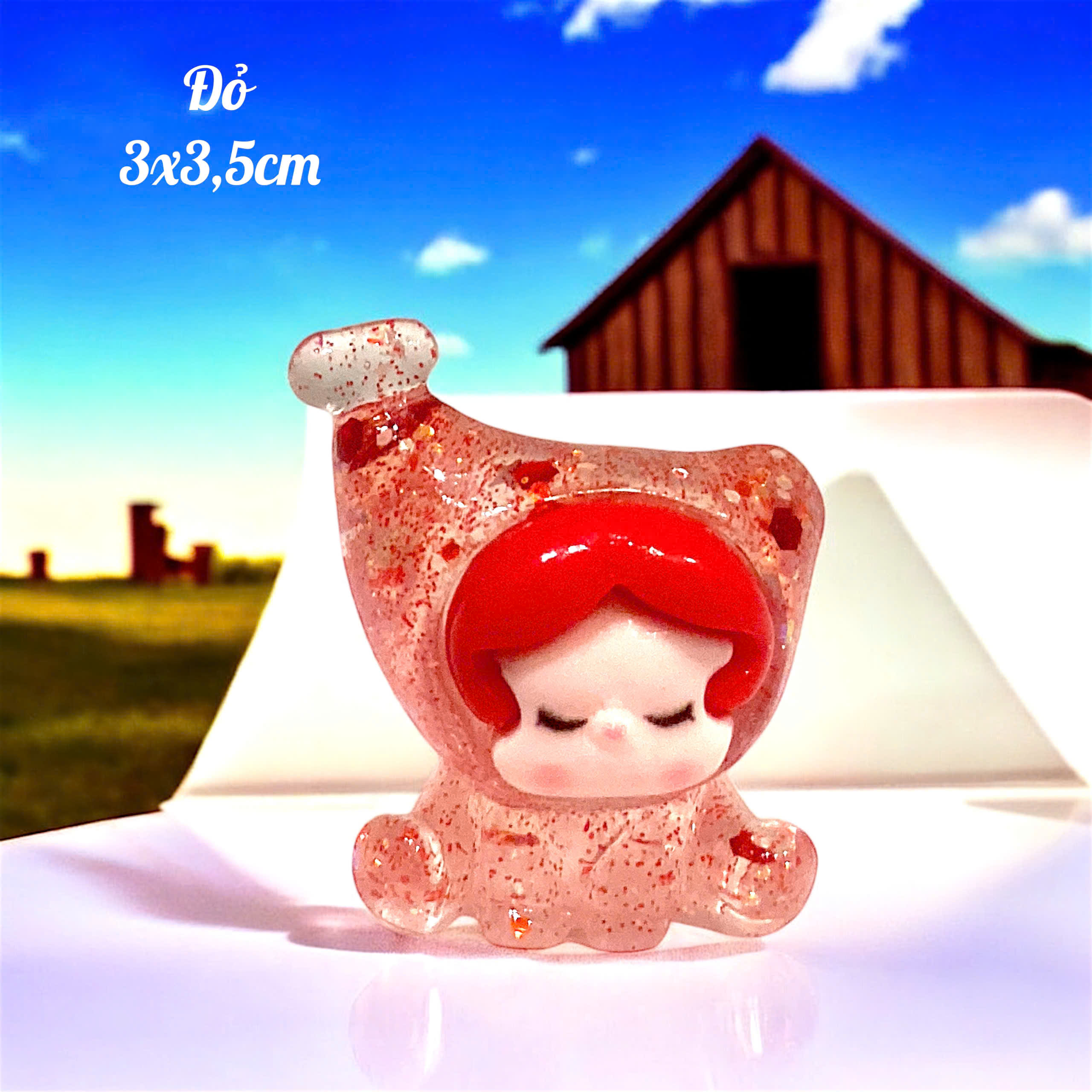 Charm Kim Tuyến Nàng Tiiên C.á Trong Suốt Dễ Thương 3x3,5cm