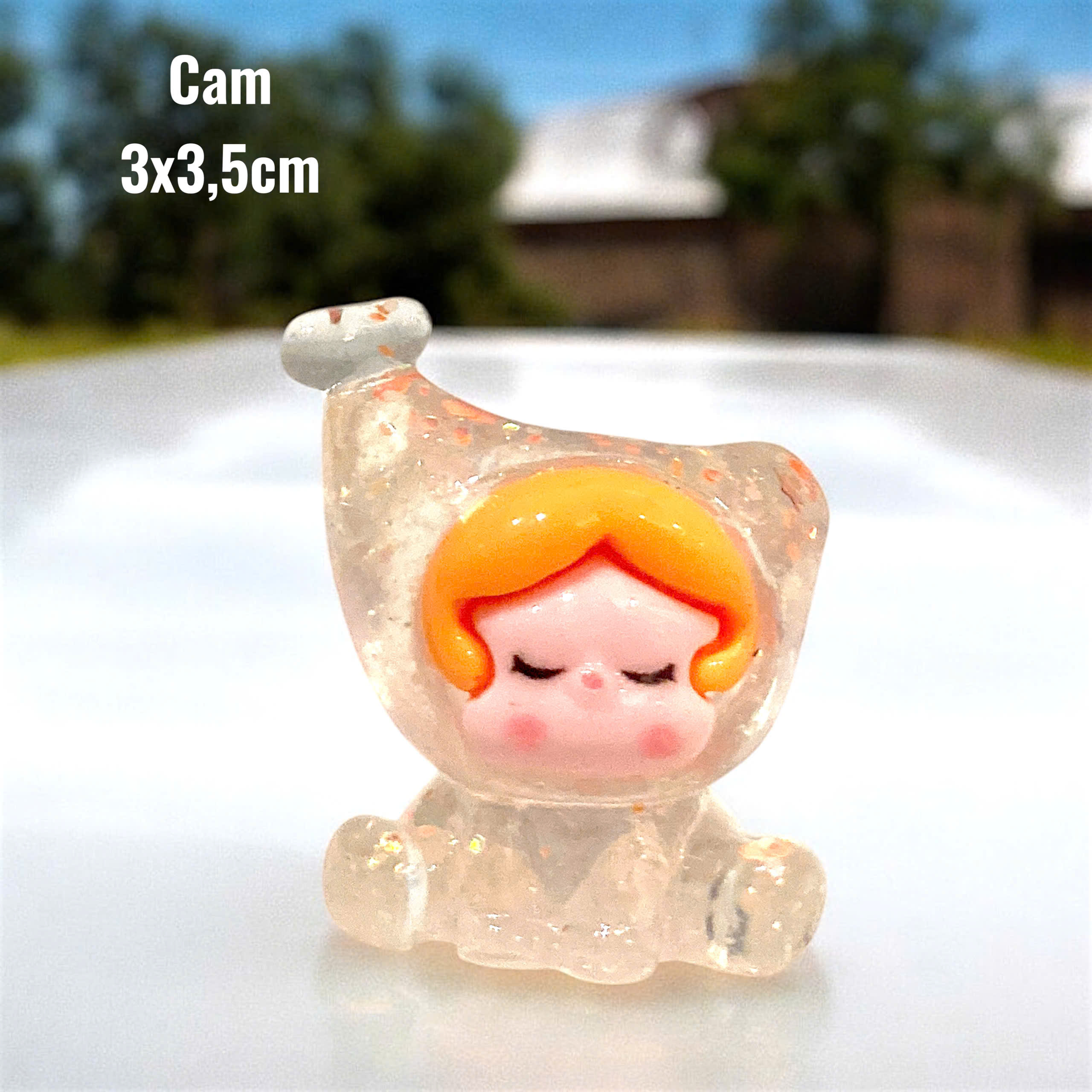 Charm Kim Tuyến Nàng Tiiên C.á Trong Suốt Dễ Thương 3x3,5cm