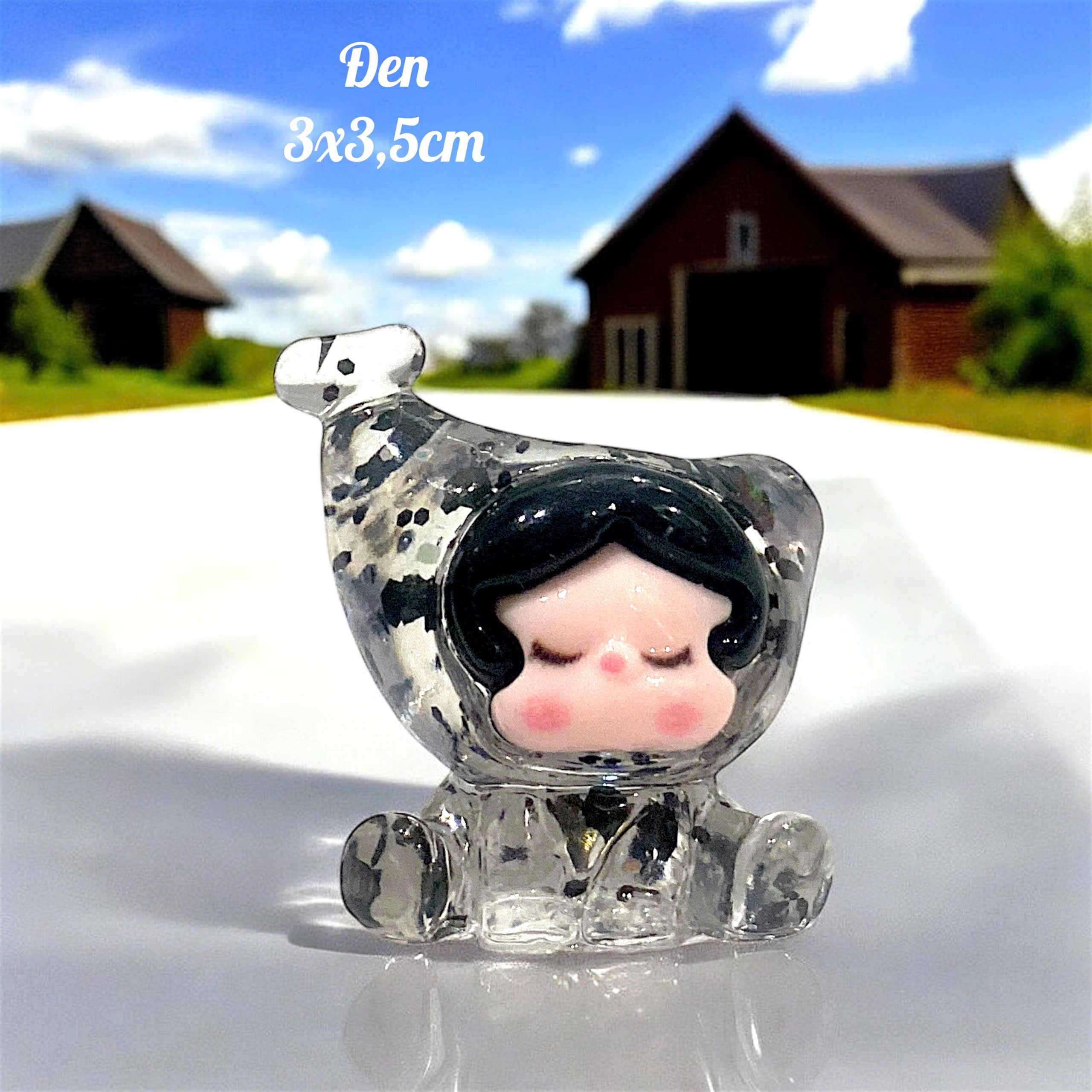 Charm Kim Tuyến Nàng Tiiên C.á Trong Suốt Dễ Thương 3x3,5cm