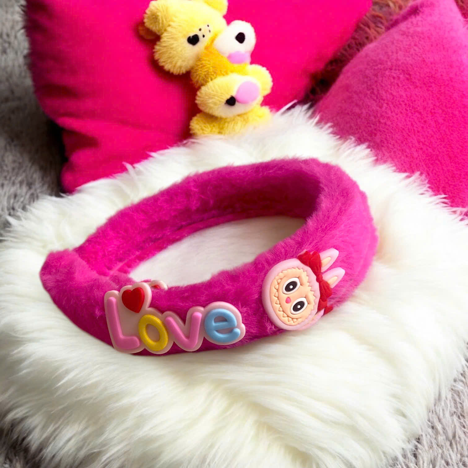 Bờm tóc lông 2 charm