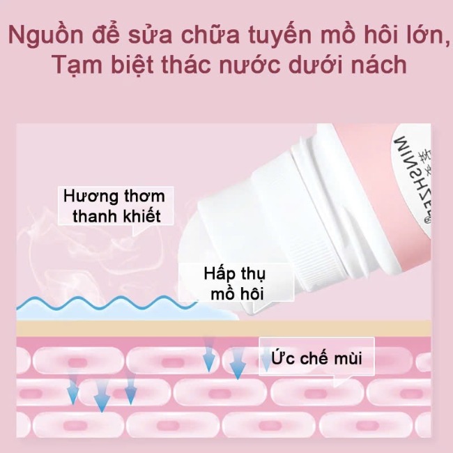 Lăn khử mùi Minshzee khử mùi cơ thể lưu hương 50ml