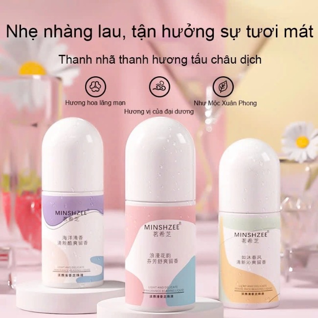Lăn khử mùi Minshzee khử mùi cơ thể lưu hương 50ml