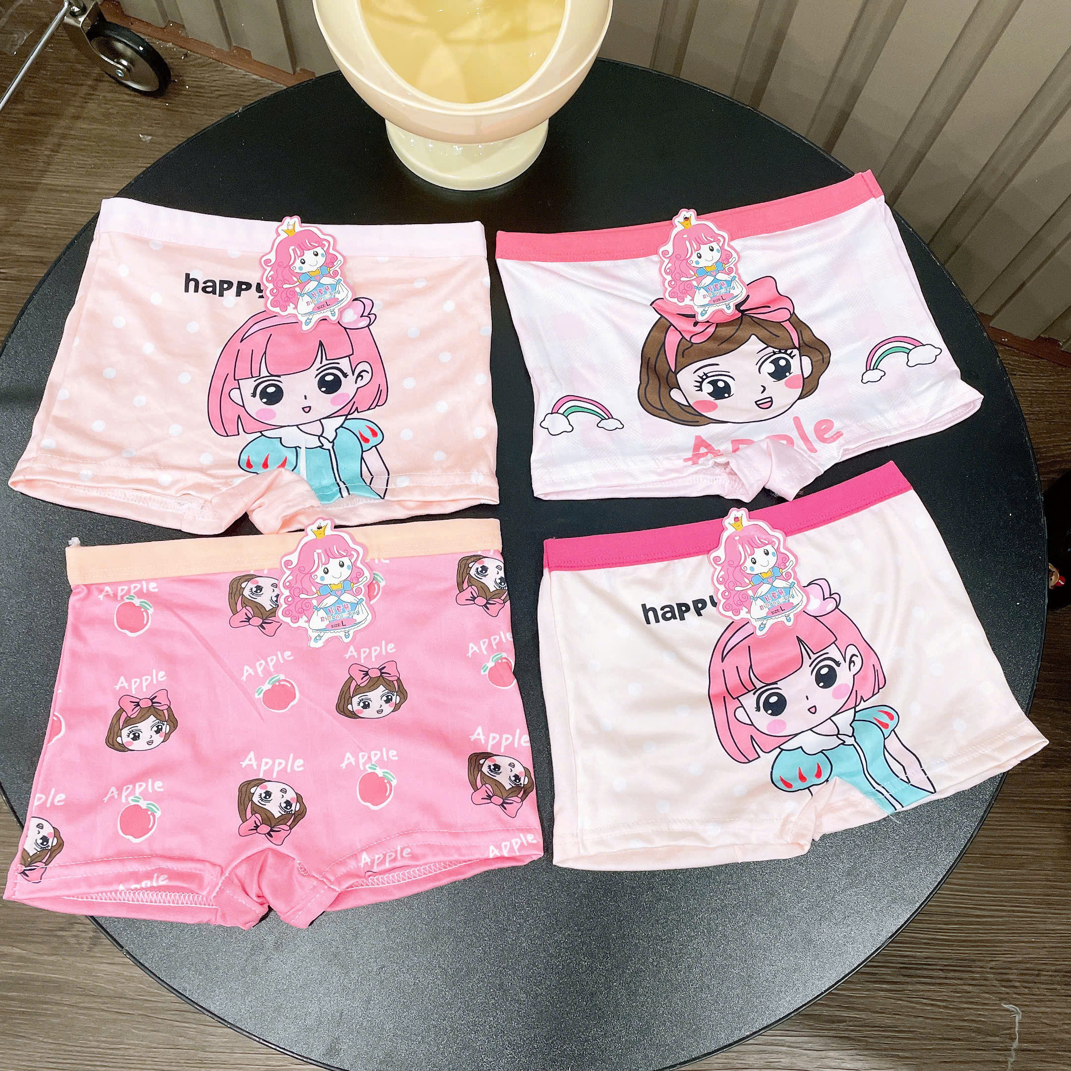 Set 3 Quần Chip Họa Tiết Công Chúa Bidengxiong size L